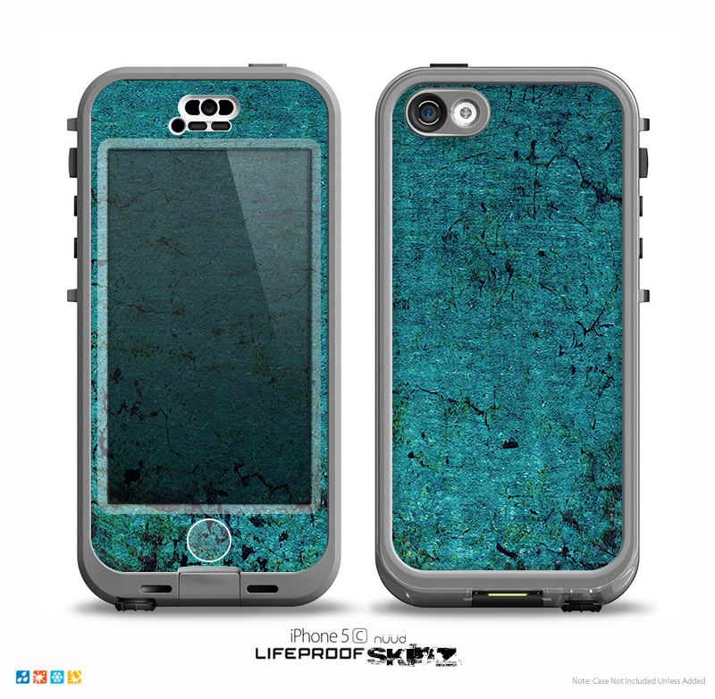 The Grungy Teal Surface Skin for the iPhone 5c nüüd LifeProof Case
