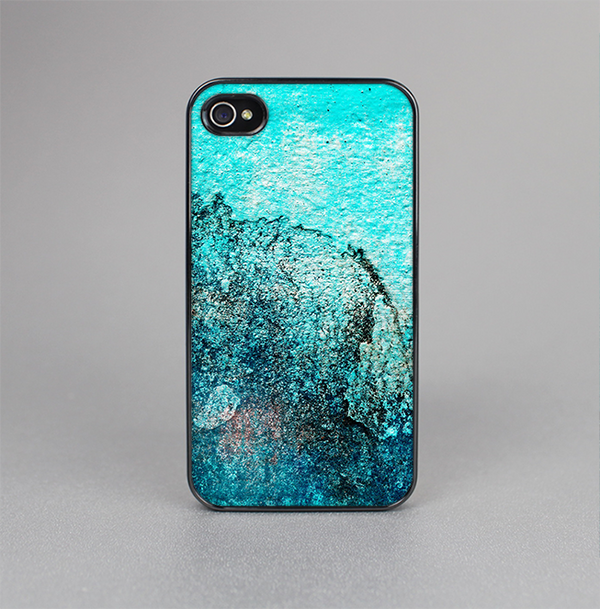 The Grungy Teal Surface V3 Skin-Sert for the Apple iPhone 4-4s Skin-Sert Case