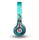 The Grungy Teal Surface V3 Skin for the Beats by Dre Mixr Headphones