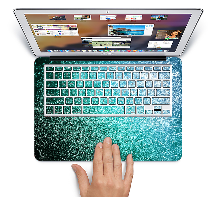 The Grungy Teal Texture Skin Set for the Apple MacBook Pro 15" with Retina Display