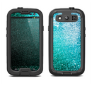 The Grungy Teal Texture Samsung Galaxy S3 LifeProof Fre Case Skin Set