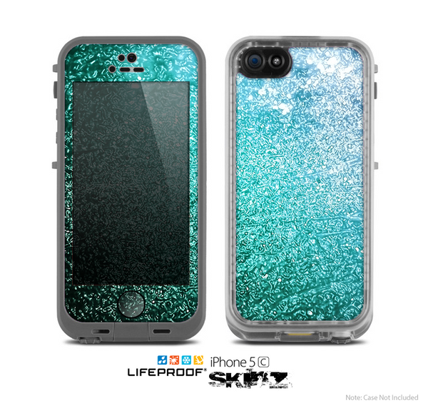 The Grungy Teal Texture Skin for the Apple iPhone 5c LifeProof Case
