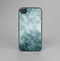 The Grungy Teal Wavy Abstract Surface Skin-Sert for the Apple iPhone 4-4s Skin-Sert Case