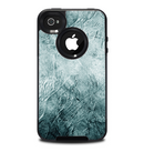 The Grungy Teal Wavy Abstract Surface Skin for the iPhone 4-4s OtterBox Commuter Case