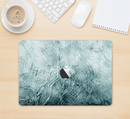 The Grungy Teal Wavy Abstract Surface Skin Kit for the 12" Apple MacBook (A1534)