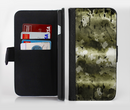 The Grungy Vivid Camouflage Ink-Fuzed Leather Folding Wallet Credit-Card Case for the Apple iPhone 6/6s, 6/6s Plus, 5/5s and 5c