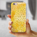 The Grungy Yellow Watercolor Under a Microscope iPhone 6/6s or 6/6s Plus 2-Piece Hybrid INK-Fuzed Case