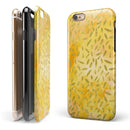The Grungy Yellow Watercolor Under a Microscope iPhone 6/6s or 6/6s Plus 2-Piece Hybrid INK-Fuzed Case
