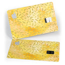 The Grungy Yellow Watercolor Under a Microscope - Premium Protective Decal Skin-Kit for the Apple Credit Card