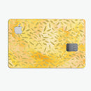 The Grungy Yellow Watercolor Under a Microscope - Premium Protective Decal Skin-Kit for the Apple Credit Card