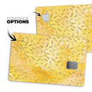 The Grungy Yellow Watercolor Under a Microscope - Premium Protective Decal Skin-Kit for the Apple Credit Card