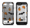 the halloween icons over gray white striped surface  iPhone 6/6s Plus LifeProof Fre POWER Case Skin Kit