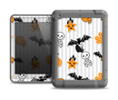 The Halloween Icons Over Gray & White Striped Surface  Apple iPad Air LifeProof Fre Case Skin Set