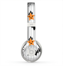 The Halloween Icons Over Gray & White Striped Surface  Skin for the Beats by Dre Solo 2 Headphones