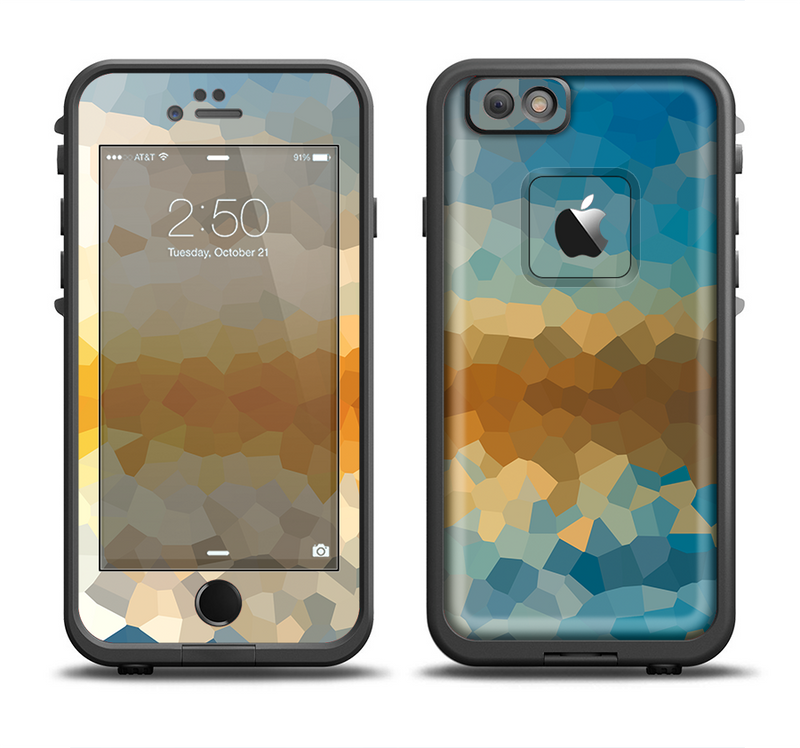 The Hammered Sunset Apple iPhone 6/6s Plus LifeProof Fre Case Skin Set