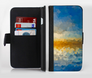 The Hammered Sunset Ink-Fuzed Leather Folding Wallet Credit-Card Case for the Apple iPhone 6/6s, 6/6s Plus, 5/5s and 5c