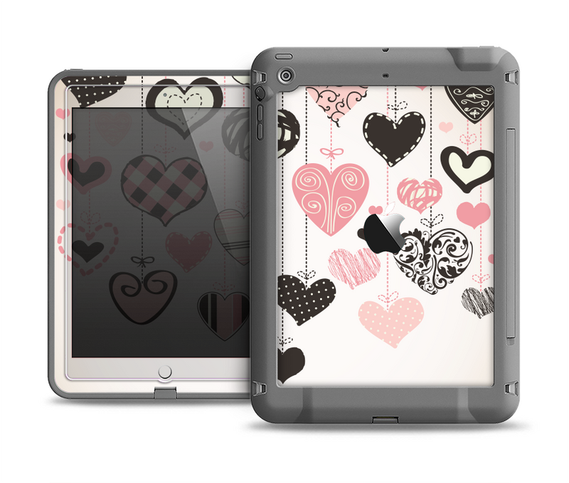 The Hanging Styled-Hearts Apple iPad Air LifeProof Fre Case Skin Set