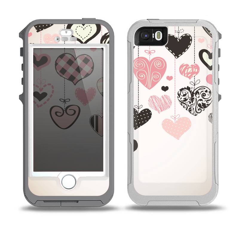 The Hanging Styled-Hearts Skin for the iPhone 5-5s OtterBox Preserver WaterProof Case