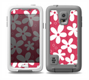 The Hanging White Vector Floral Over Red Skin for the Samsung Galaxy S5 frē LifeProof Case