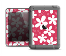 The Hanging White Vector Floral Over Red Apple iPad Air LifeProof Fre Case Skin Set