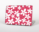 The Hanging White Vector Floral Over Red Skin for the Apple MacBook Pro 13"  (A1278)