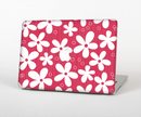 The Hanging White Vector Floral Over Red Skin Set for the Apple MacBook Air 13"