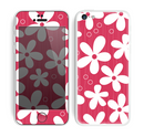 The Hanging White Vector Floral Over Red Skin for the Apple iPhone 5c