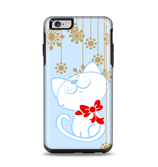 The Happy Winter Cartoon Cat Apple iPhone 6 Plus Otterbox Symmetry Case Skin Set