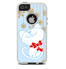 The Happy Winter Cartoon Cat Skin For The iPhone 5-5s Otterbox Commuter Case