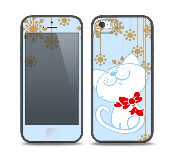 The Happy Winter Cartoon Cat Skin Set for the iPhone 5-5s Skech Glow Case