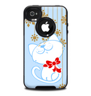 The Happy Winter Cartoon Cat Skin for the iPhone 4-4s OtterBox Commuter Case