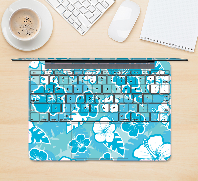 The Hawaiian Floral Pattern V4 Skin Kit for the 12" Apple MacBook (A1534)