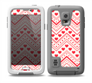 The Hearts and Dots Vector ZigZag Pattern Skin for the Samsung Galaxy S5 frē LifeProof Case