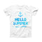 The Hello Summer Blue Watercolor Anchor V1 ink-Fuzed Front Spot Graphic Unisex Soft-Fitted Tee Shirt