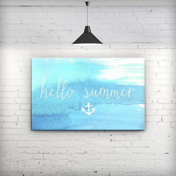 Hello_Summer_Blue_Watercolor_Anchor_V2_Stretched_Wall_Canvas_Print_V2.jpg