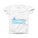 The Hello Summer Sailboat ink-Fuzed Front Spot Graphic Unisex Soft-Fitted Tee Shirt