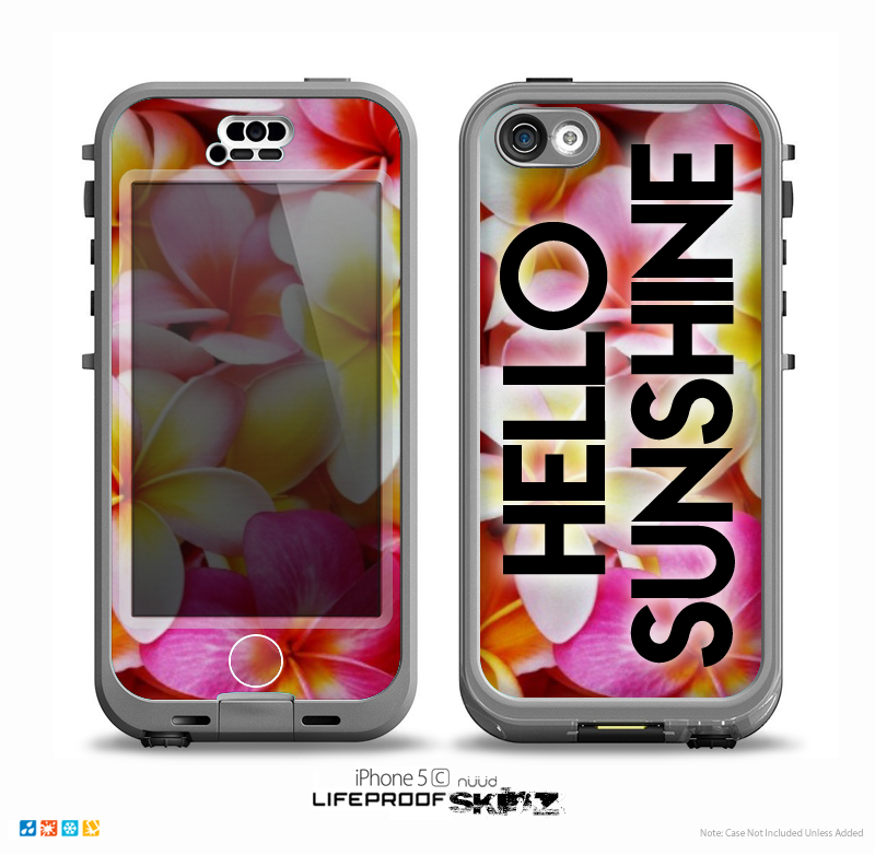 The Hello Sunshine Floral Planks Skin for the iPhone 5c nüüd LifeProof Case