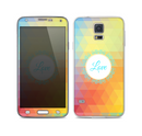 The HighLighted Colorful Triangular Love Skin For the Samsung Galaxy S5