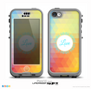 The HighLighted Colorful Triangular Love Skin for the iPhone 5c nüüd LifeProof Case