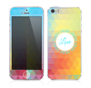 The HighLighted Colorful Triangular Love copy Skin for the Apple iPhone 5s