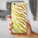 The Highlighted Golden Zebra Pattern iPhone 6/6s or 6/6s Plus 2-Piece Hybrid INK-Fuzed Case