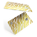 The Highlighted Golden Zebra Pattern - Premium Protective Decal Skin-Kit for the Apple Credit Card