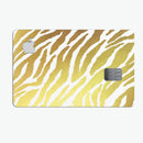 The Highlighted Golden Zebra Pattern - Premium Protective Decal Skin-Kit for the Apple Credit Card