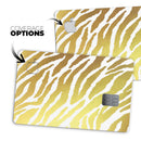 The Highlighted Golden Zebra Pattern - Premium Protective Decal Skin-Kit for the Apple Credit Card