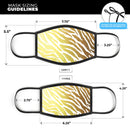 The Highlighted Golden Zebra Pattern - Made in USA Mouth Cover Unisex Anti-Dust Cotton Blend Reusable & Washable Face Mask with Adjustable Sizing for Adult or Child