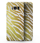 The Highlighted Golden Zebra Pattern - Samsung Galaxy S8 Full-Body Skin Kit