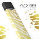 The Highlighted Golden Zebra Pattern - Premium Decal Protective Skin-Wrap Sticker compatible with the Juul Labs vaping device
