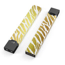 The Highlighted Golden Zebra Pattern - Premium Decal Protective Skin-Wrap Sticker compatible with the Juul Labs vaping device