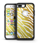 The Highlighted Golden Zebra Pattern - iPhone 7 or 7 Plus Commuter Case Skin Kit