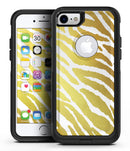The Highlighted Golden Zebra Pattern - iPhone 7 or 7 Plus Commuter Case Skin Kit